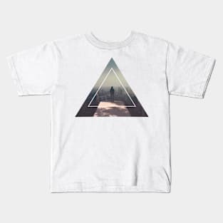 Just Breathe Geometric Modern Art Kids T-Shirt